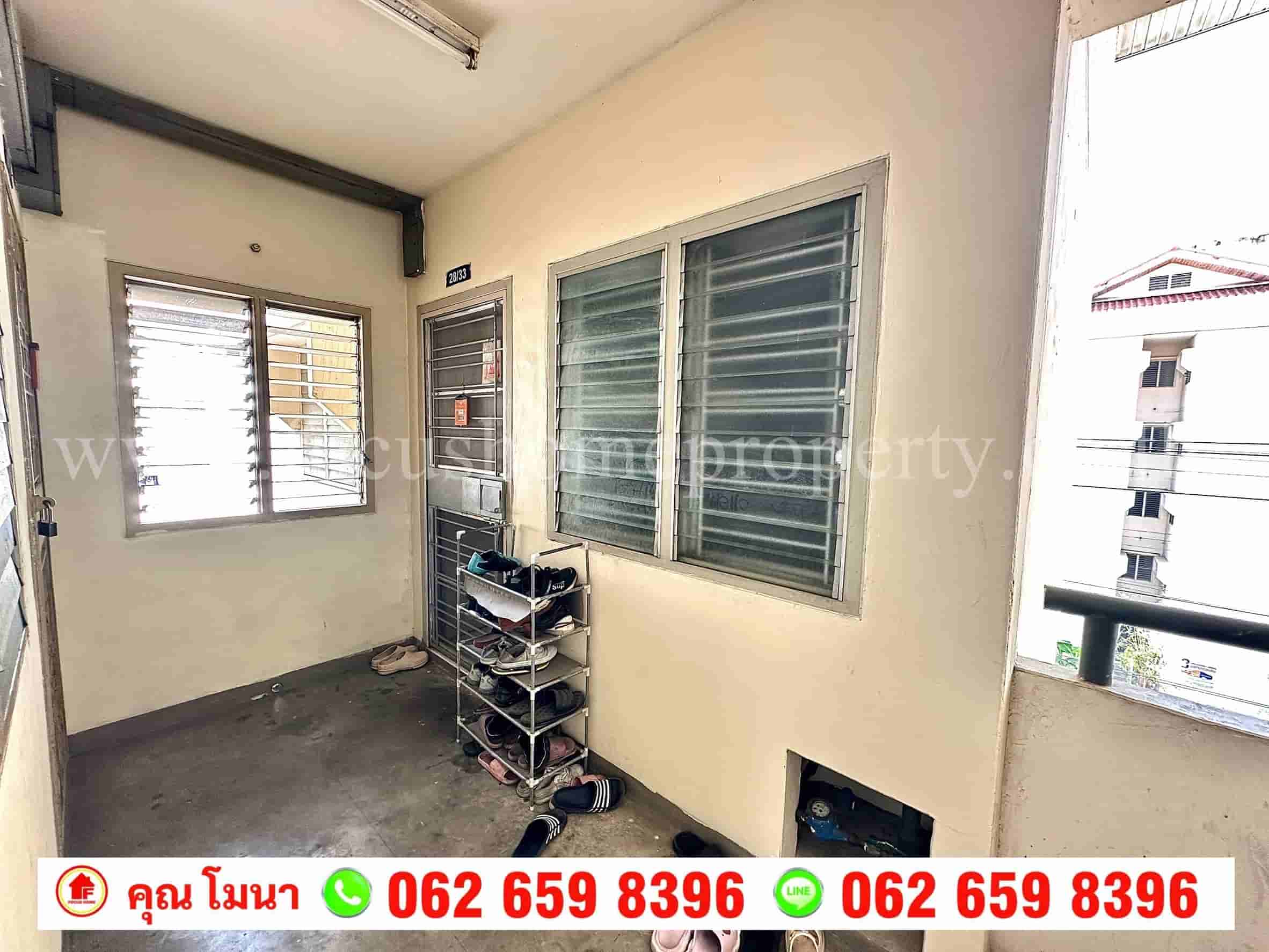 ขาย เอื้ออาทร คู้บอน 27 ห้องมุมเดี่ยว อาคาร 26 ชั้น 4